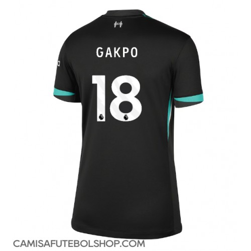 Camisa de time de futebol Liverpool Cody Gakpo #18 Replicas 2º Equipamento Feminina 2024-25 Manga Curta